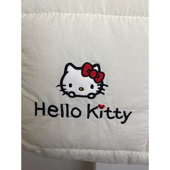 Hello Kitty Quilted Tote Bag White With Red Bow Design Cute & Spacious For Every - Picture 3 of 8